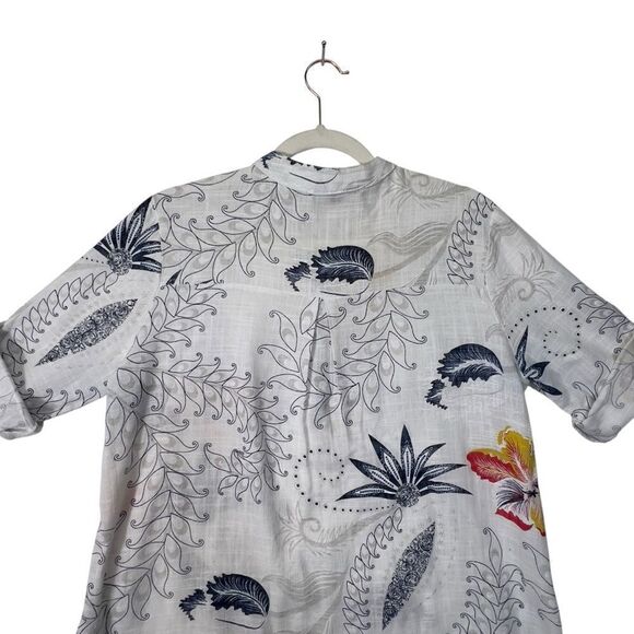 Charlie B made in Italy gauze cotton tunic top p/s Roll Up Sleeve Blouse - Picture 10 of 16